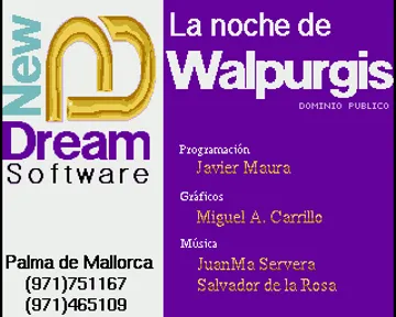 Noche de Walpurgis, La_Disk3 screen shot title